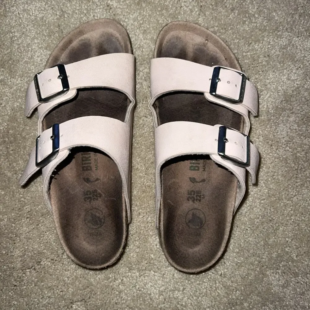 Birkenstock Arizona Vegan Birko-Flor Sandals – Light Rose 35 (women's 4-4.5)
